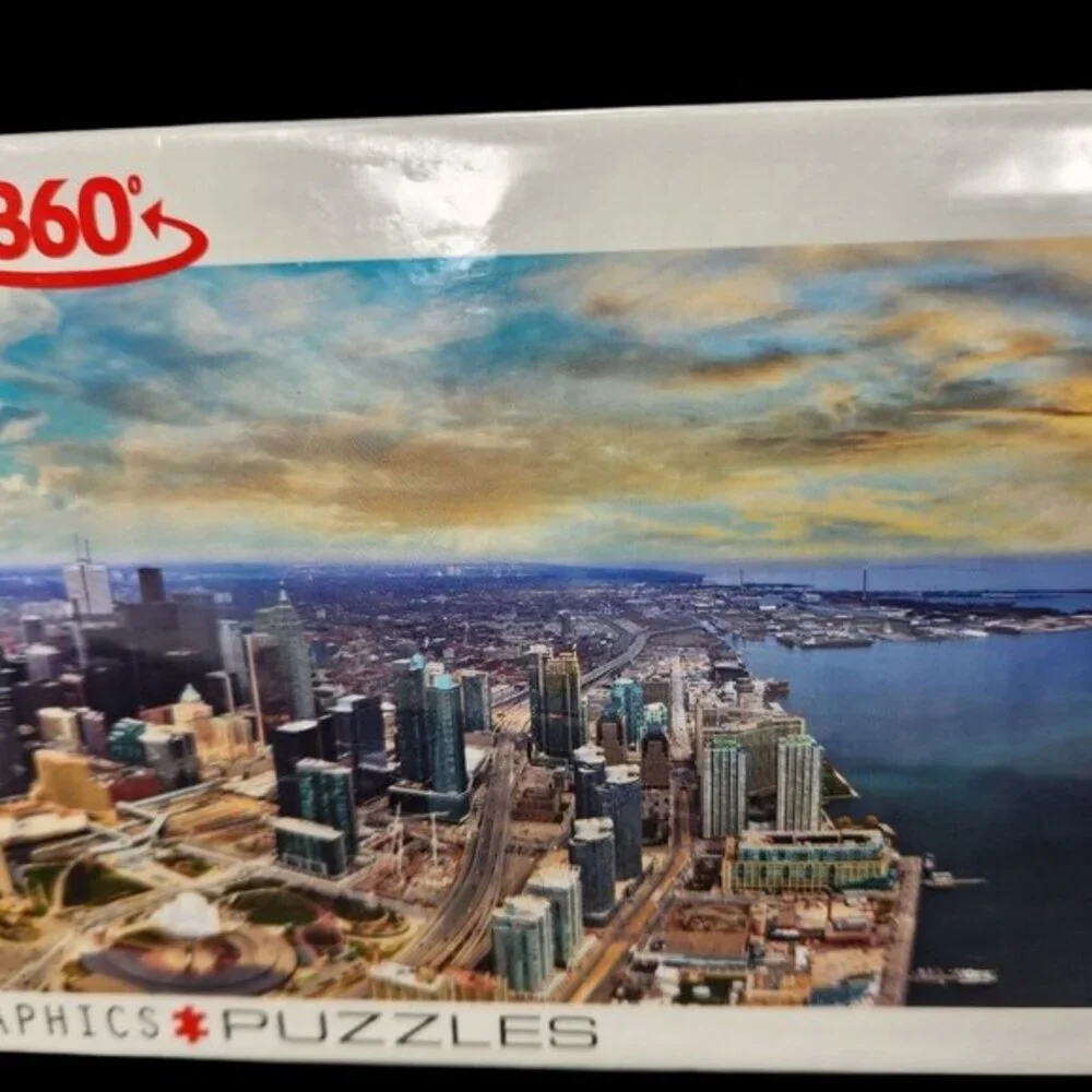 Eurographics Puzzle Toronto Canada Cityscape 1000 Pieces Made USA Lg 39 x 13 New
